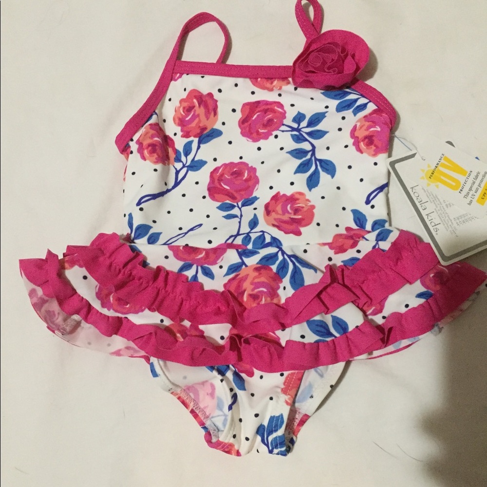 7-11 Koala baby swimsuit girls floral 9m NWT